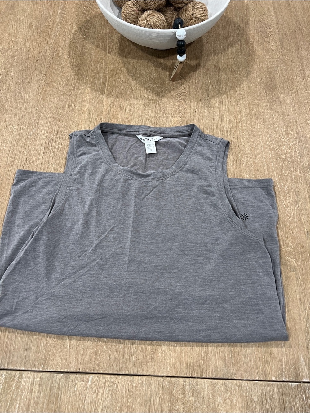 Athleta Heather Gray Athletic Scoop Neck Tank Tunic Length
